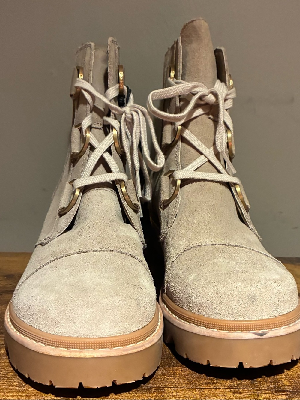 Sorel Women’s Lace-Up Suede Ankle Boots in Taupe SZ 9.5